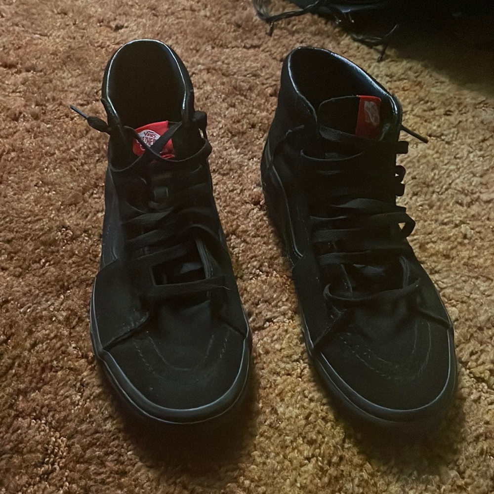 Black Vans, Men 9.5